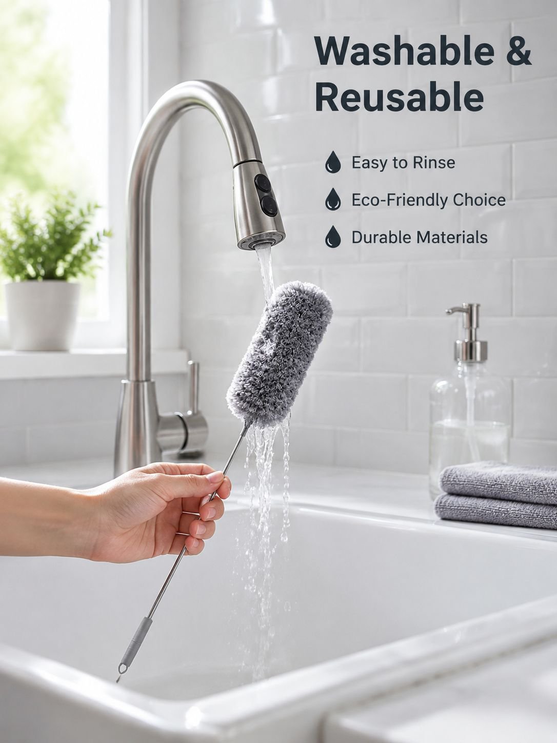 Household Retractable Static Duster Feather Dusting Brush
