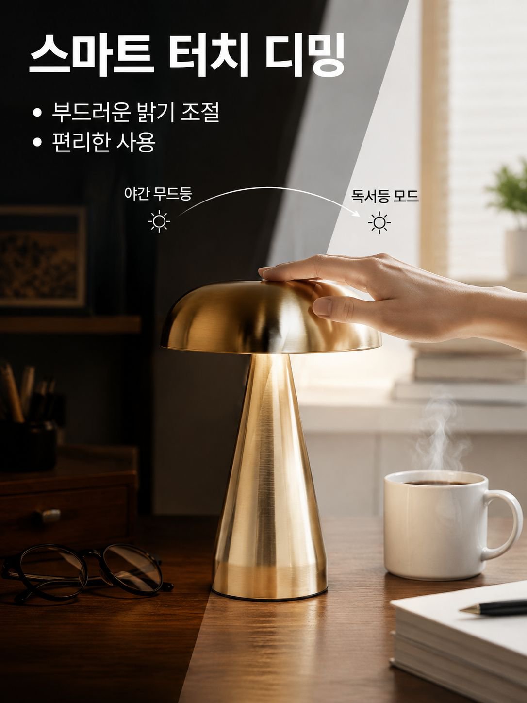 휴대용 충전식 무드 데스크 램프