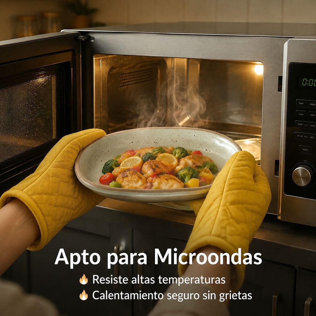 Plato Ovalado de Cerámica Retro Estilo Japonés