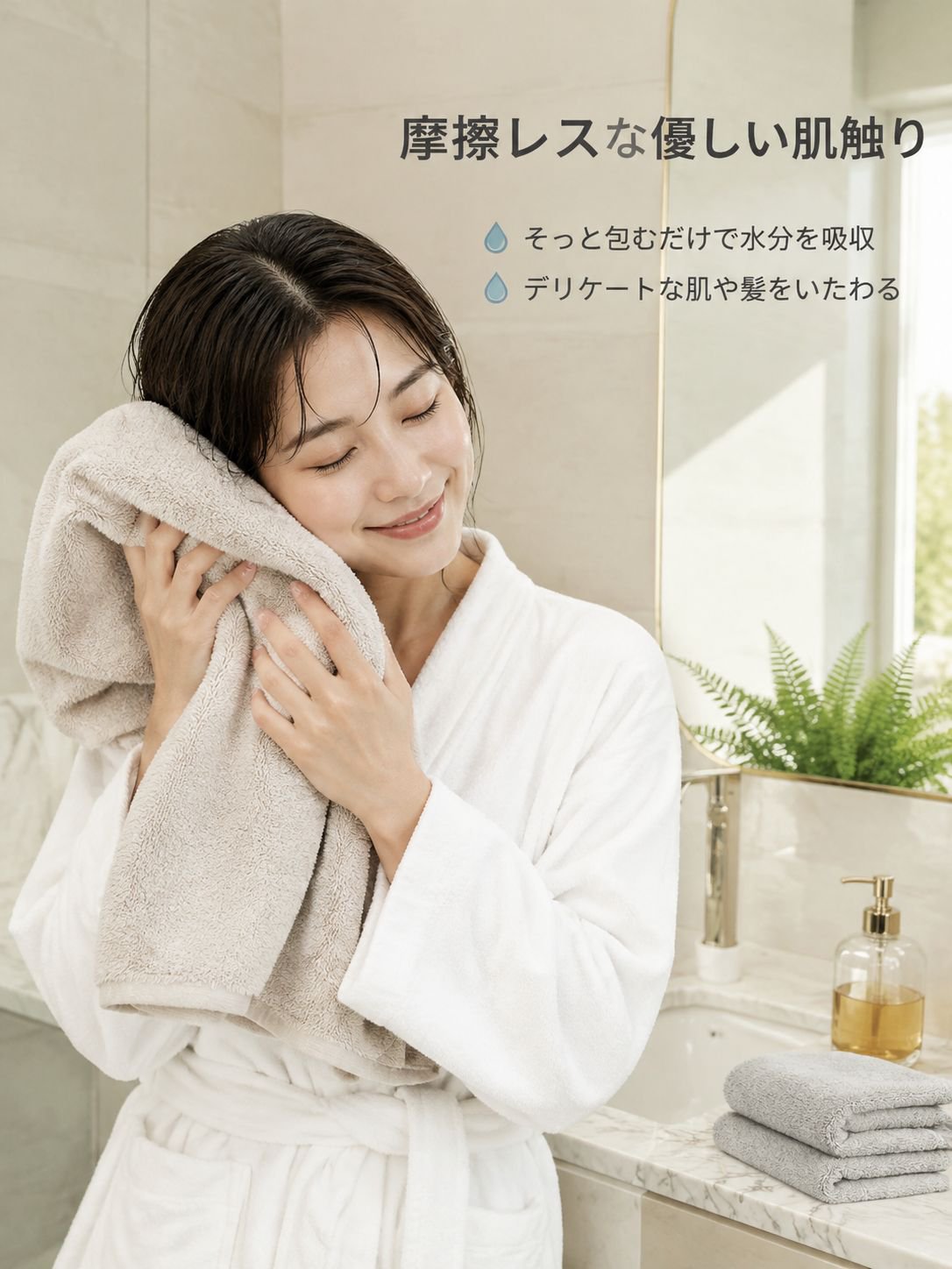 極上の柔らかさのバスタオル