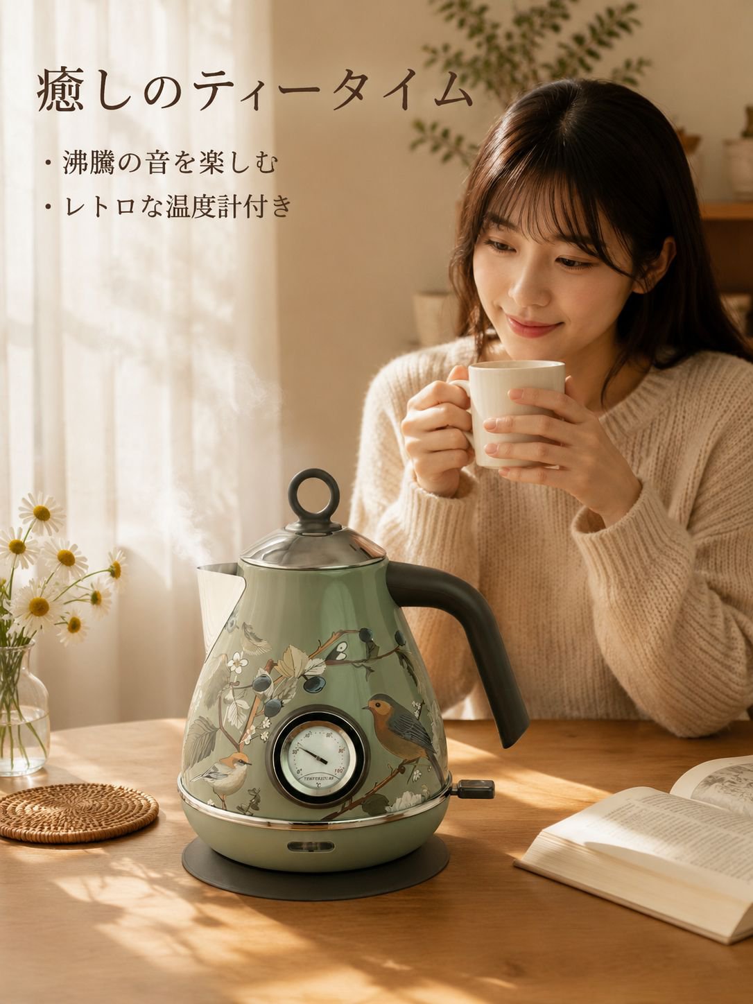 ディスプレイ付き豪華レトロ装飾ティーポット 型番ZL