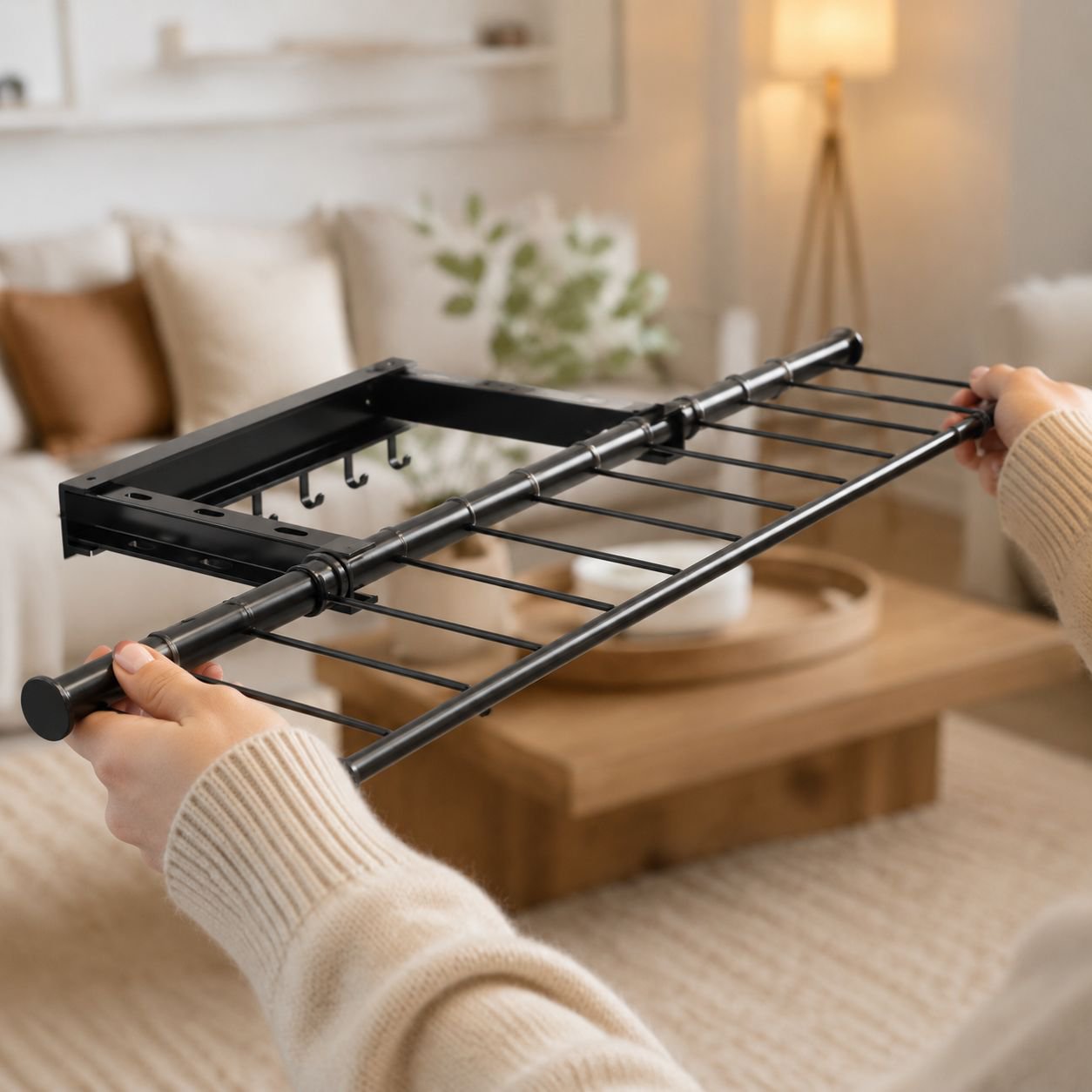 Side-mounted Stainless Steel Laundry Rod for Home Use