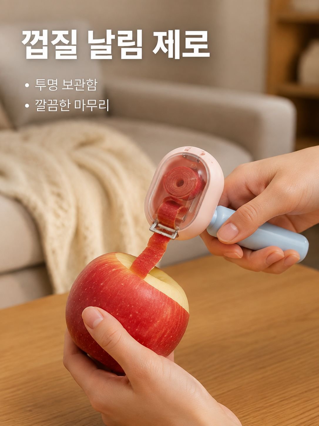 배색 감자·과일 전용 필러, 다기능 보관함, 감자·과일 껍질 벗기기 전용 도구