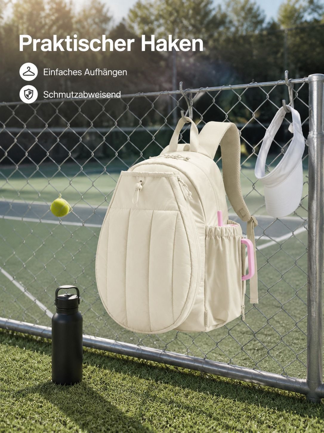 Tennis-Tote-Bag, praktische Sporttasche mit großem Fassungsvermögen