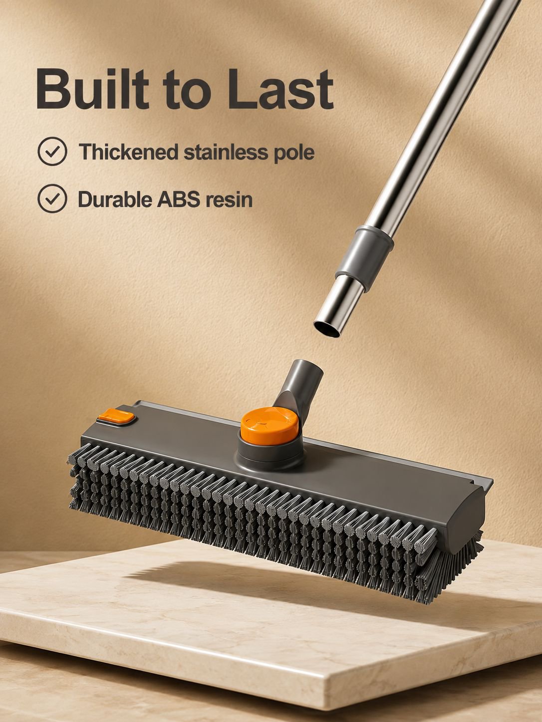 Multi-Functional Hard Bristle Floor Gap Brush for deep cleaning