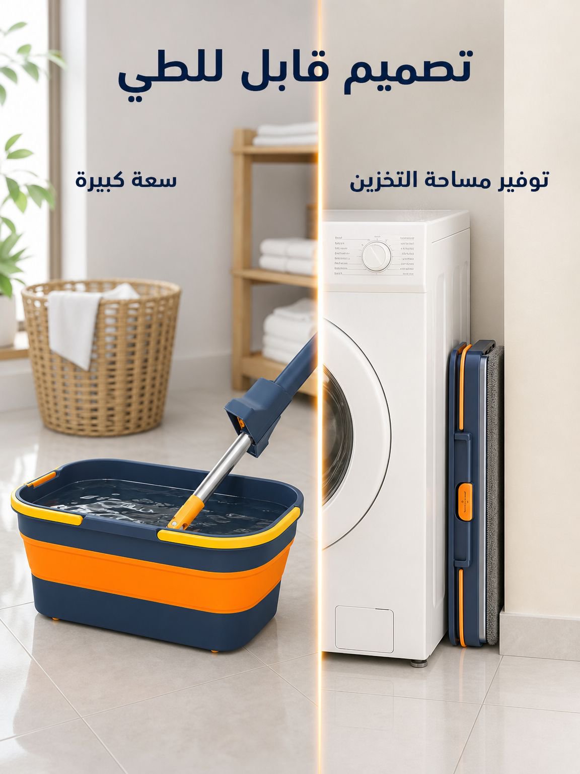 ممسحة أرضية جديدة مع رأس مسح مسطح كبير 