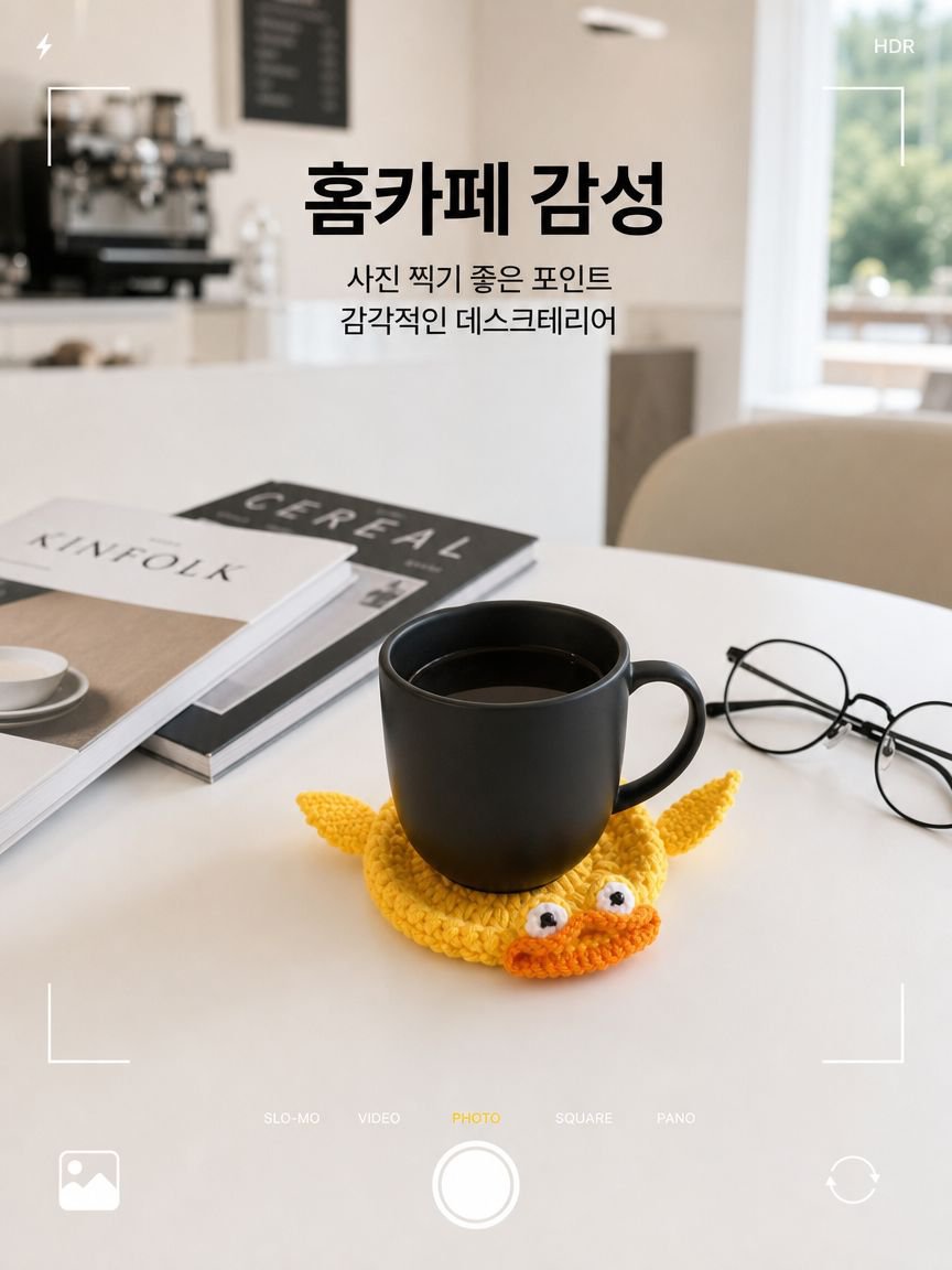 동물 캐릭터별 코바늘 컵받침 디테일 사진