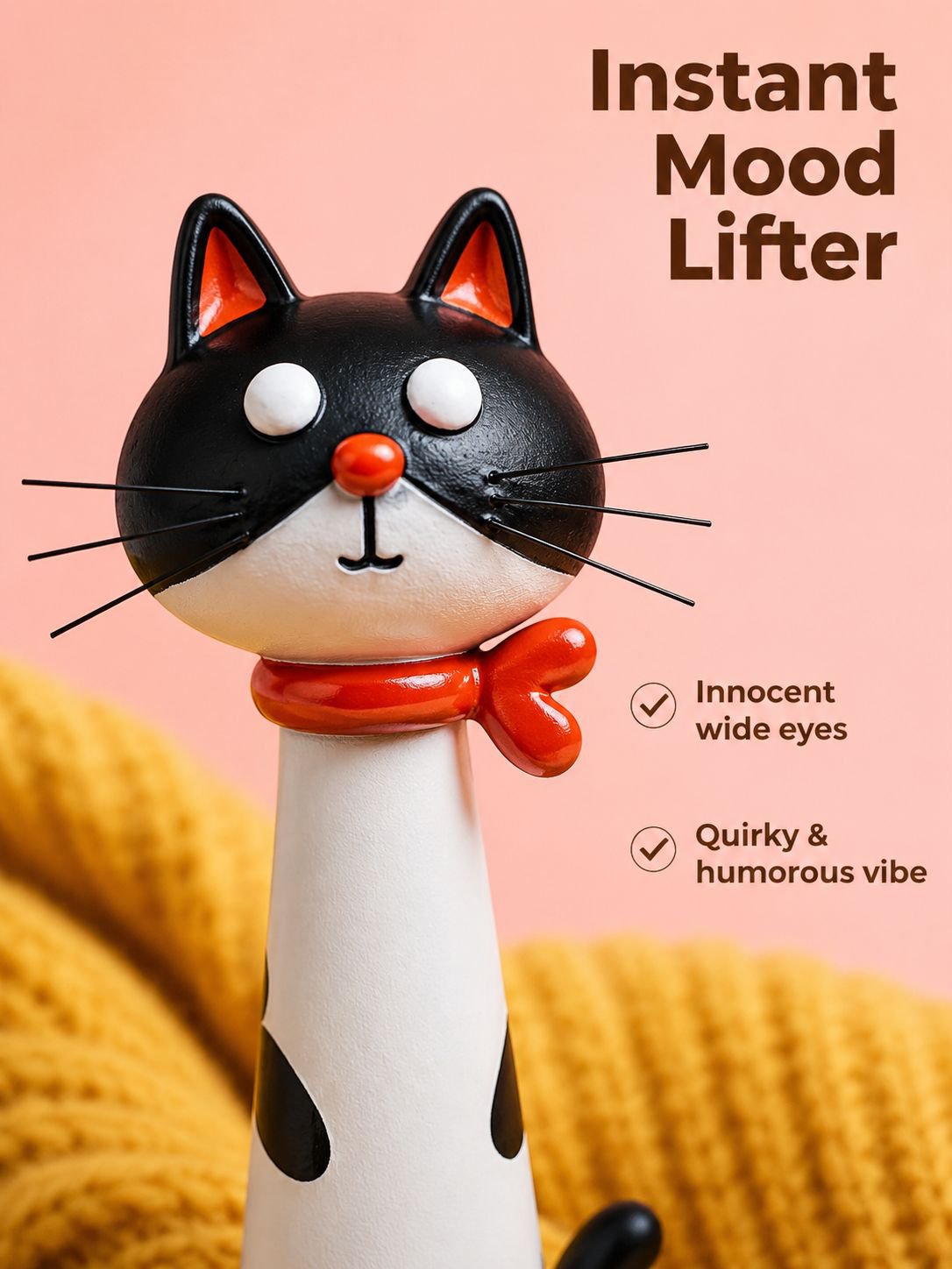 Uniquely shaped cat and dog home decoration resin ornaments and vases