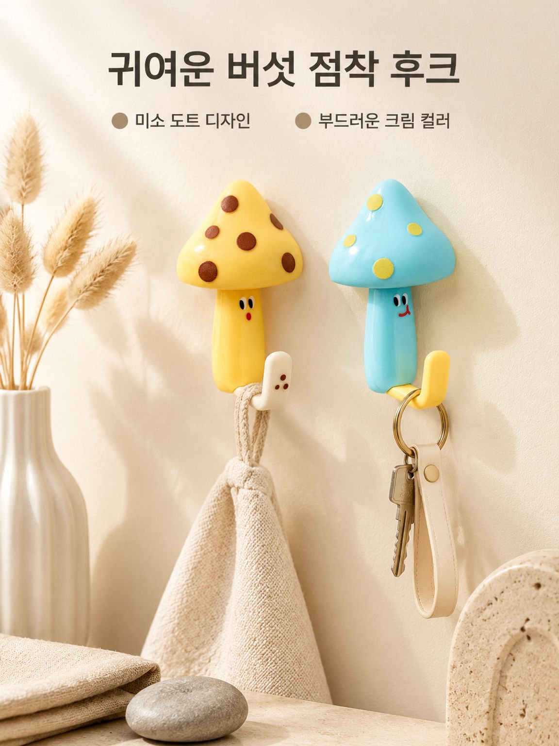 버섯 모양 귀여운 후크