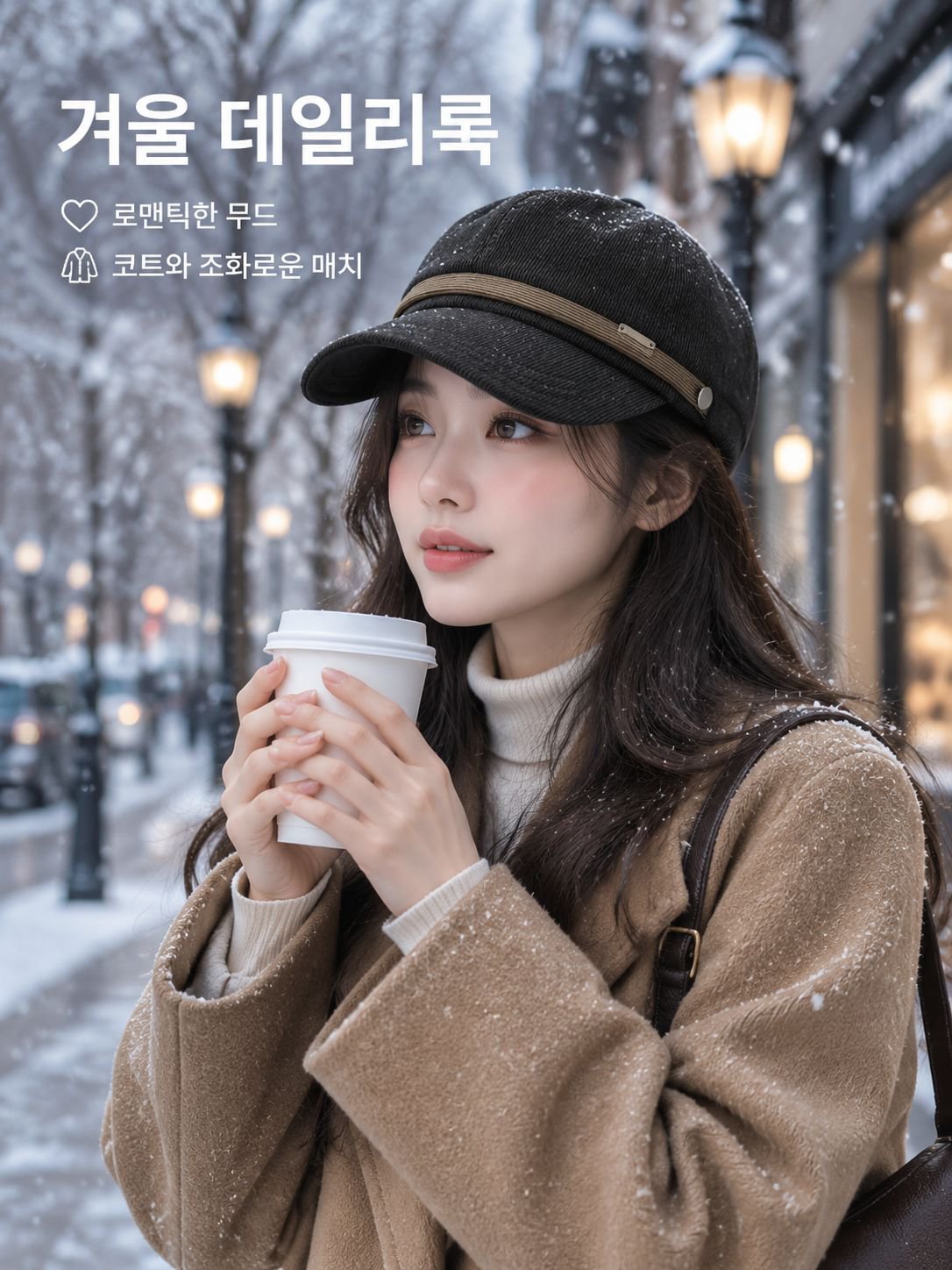  따뜻한 코듀로이 모자 