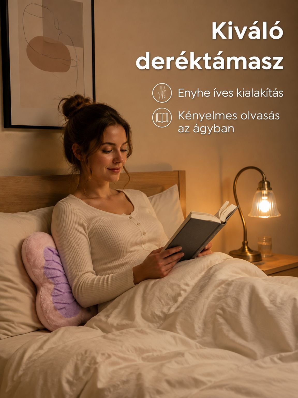 Kényelmes, pillangó alakú ölelőpárna