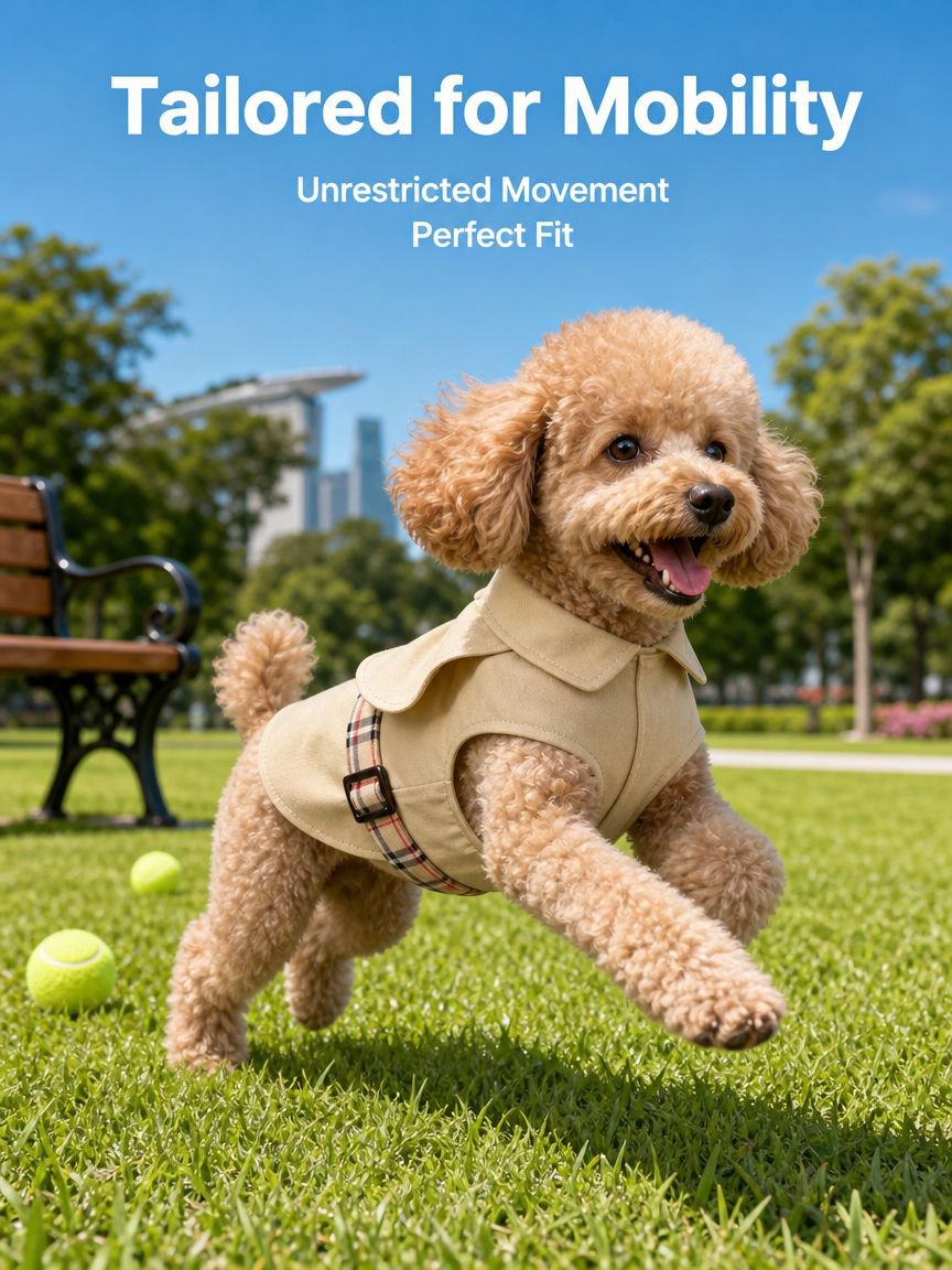 Premium Check Pattern Pet Trench