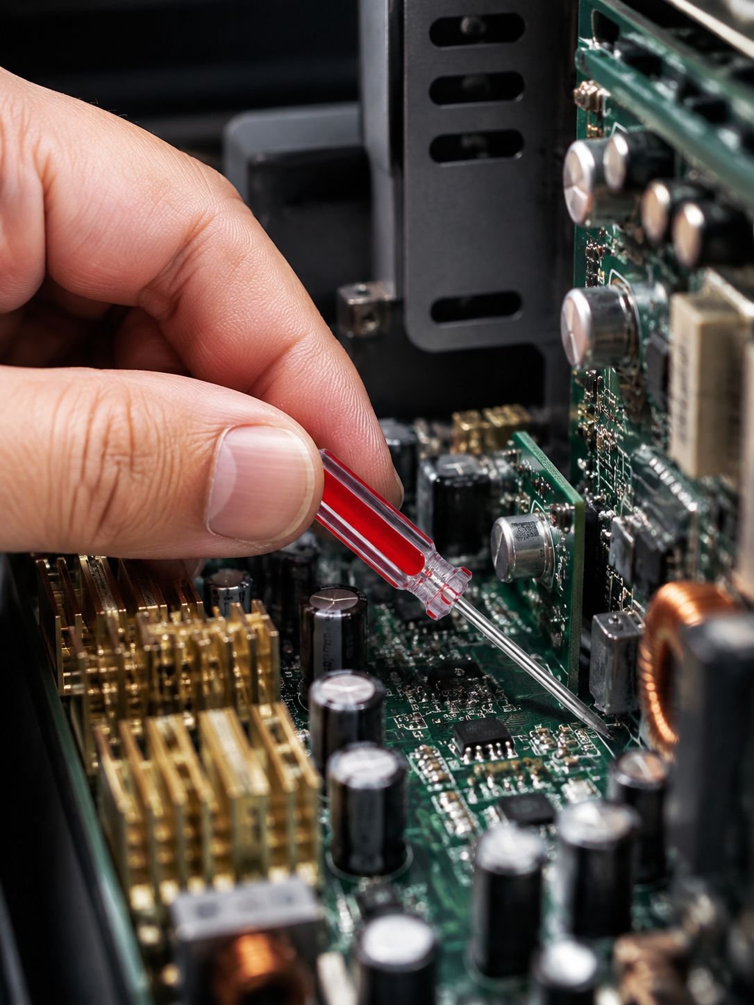 Dual-tip screwdriver tool for electronics