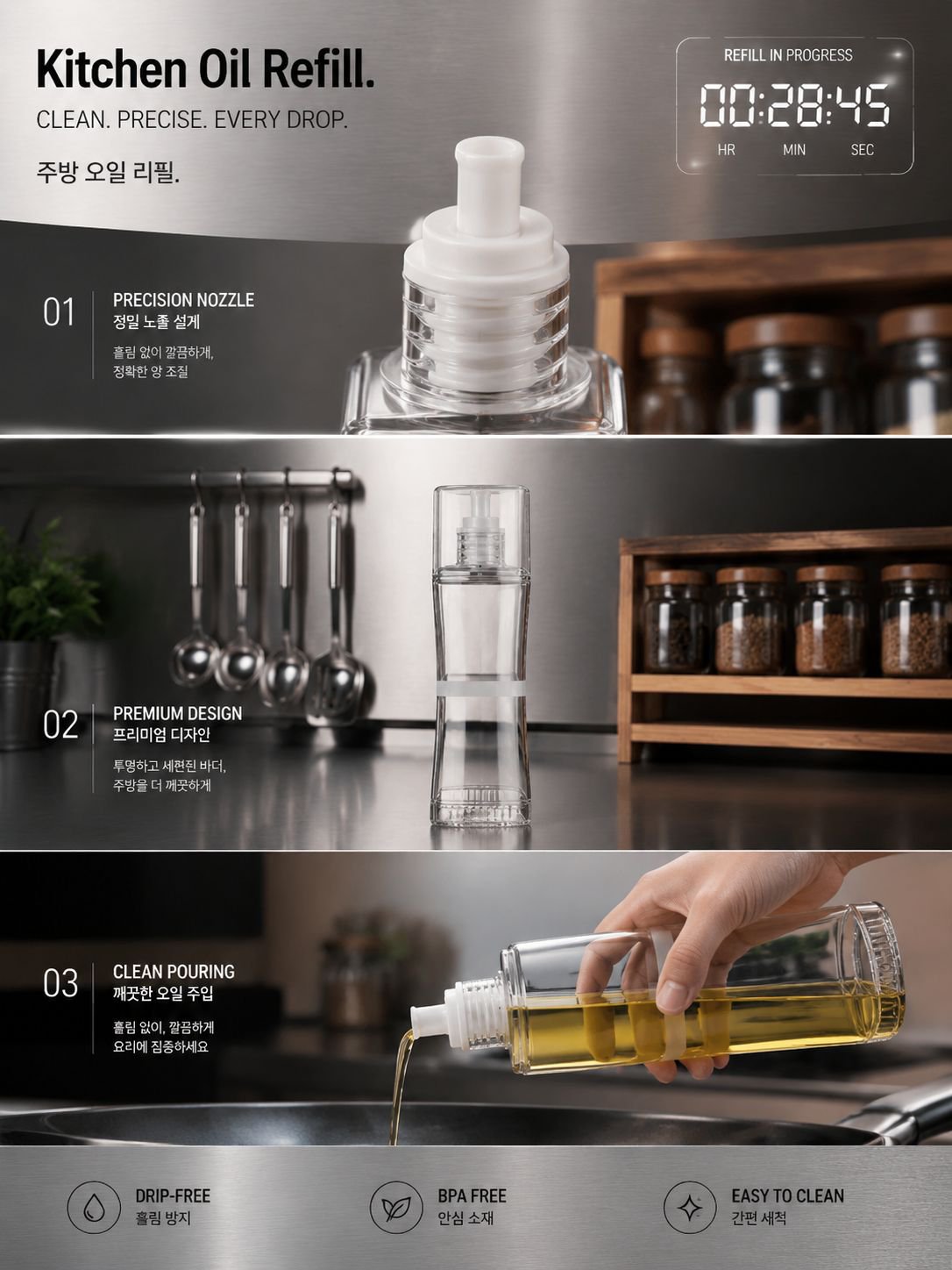 Botella pulverizadora de cocina