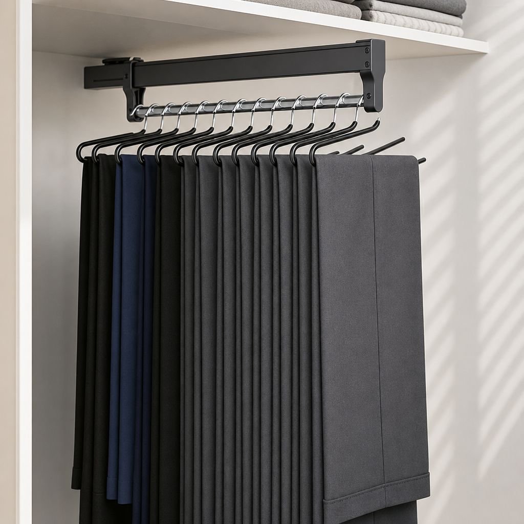 Home Closet Top Mount Retractable Multifunctional Organizer