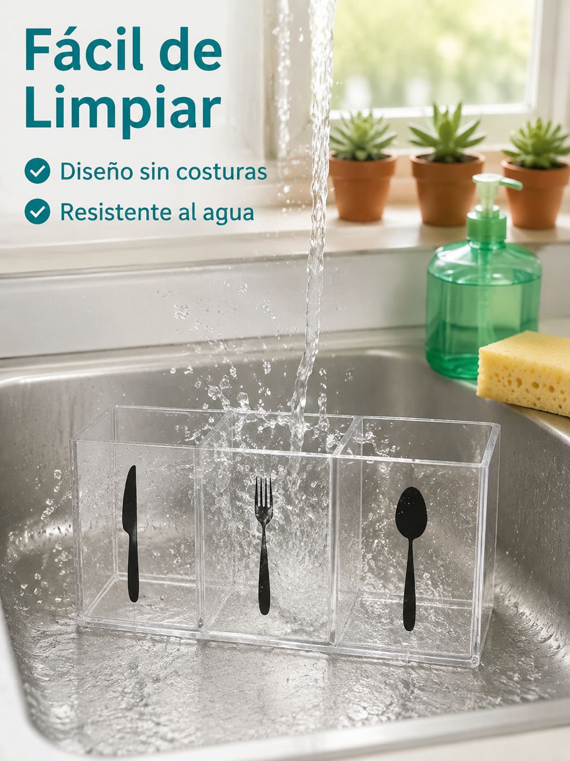 Tubo separador para guardar cubiertos