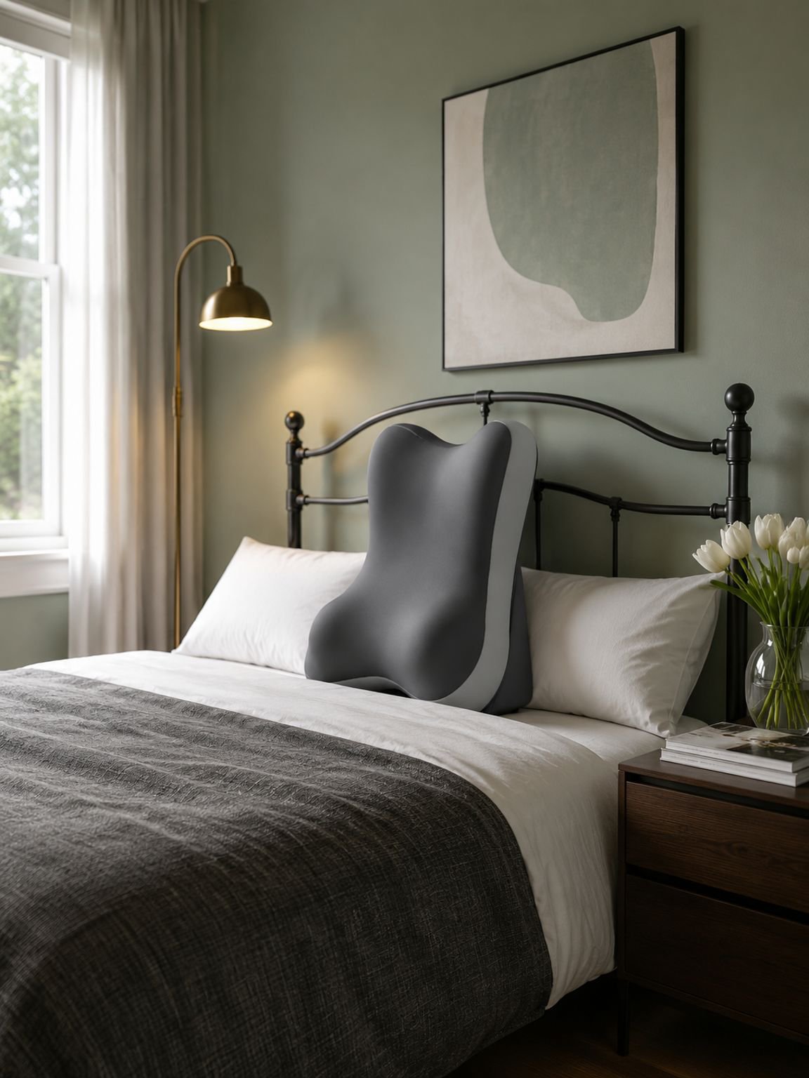 Headboard cushion can be adjusted to different slopes to protect the neck and waist. 