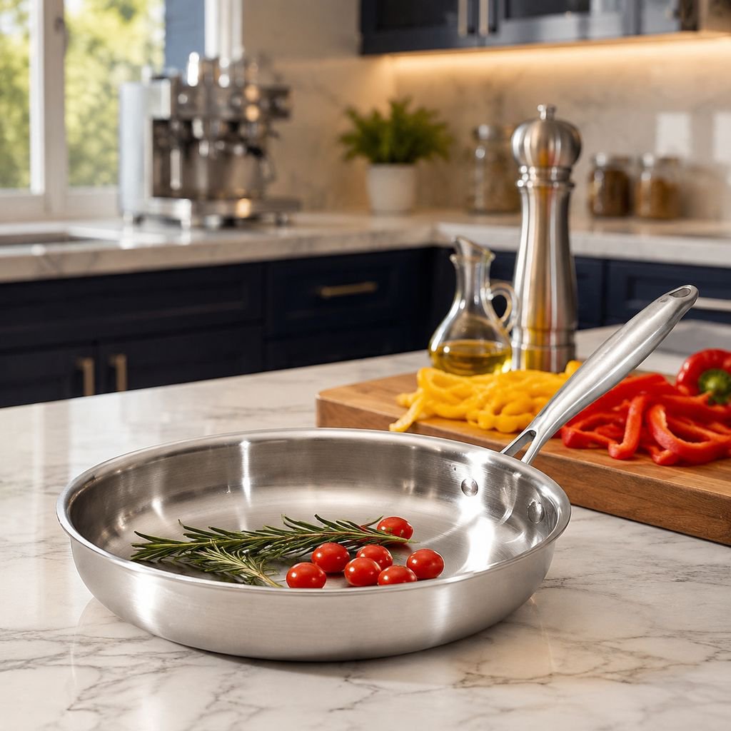Induction cooker threelayer steel thickened pan