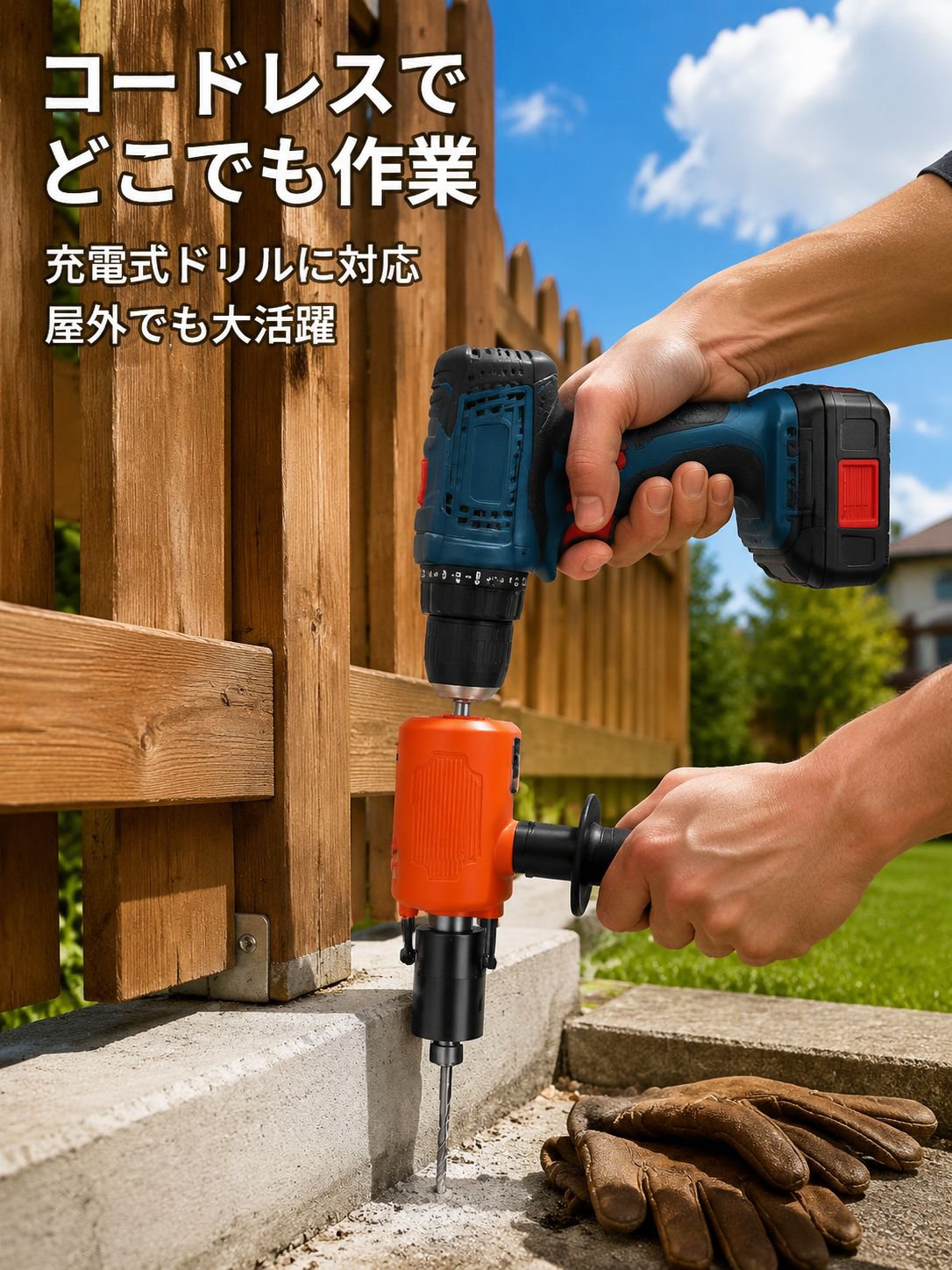 リフォームや修理作業に便利な変換ヘッド