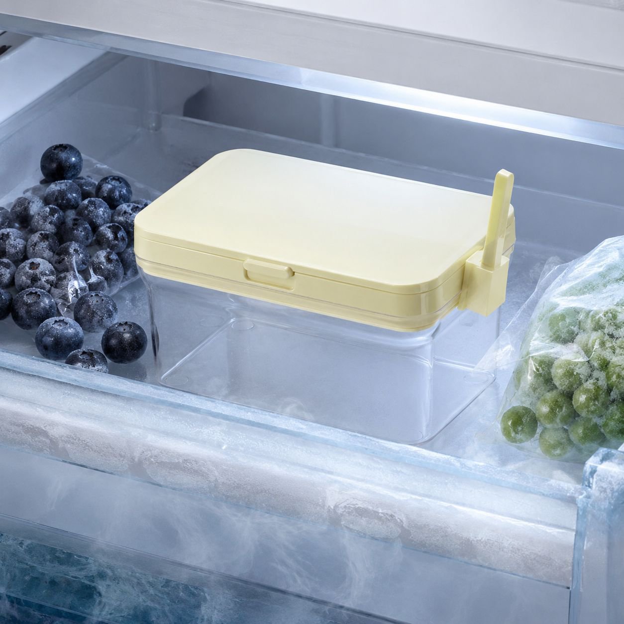 Easy-access cream cheese storage container