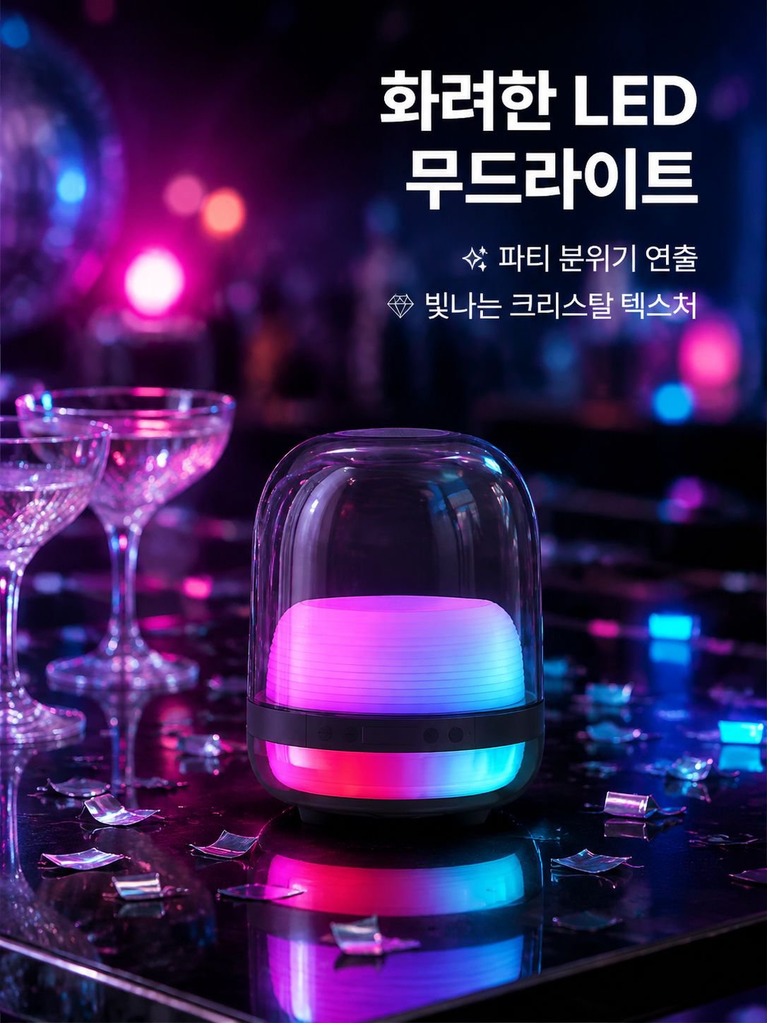 고품질 크리스탈 블루투스 스피커