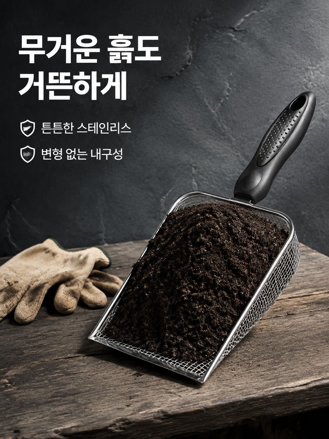 손잡이가 달린 정원용 체