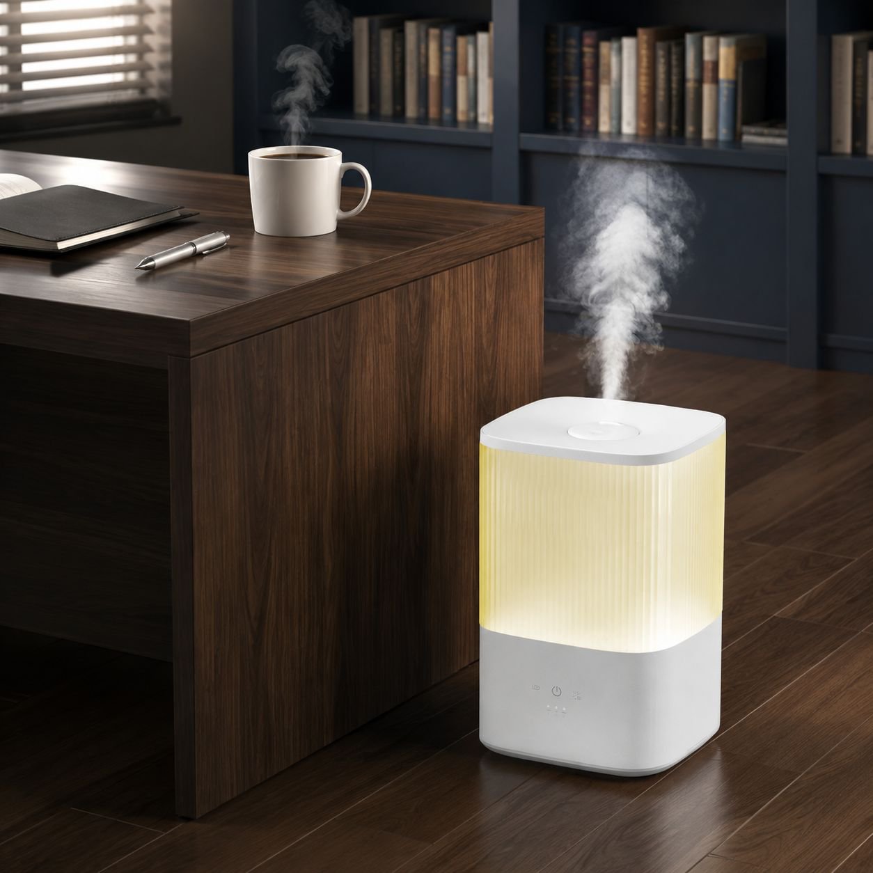 Modern air purifier and humidifier for living room