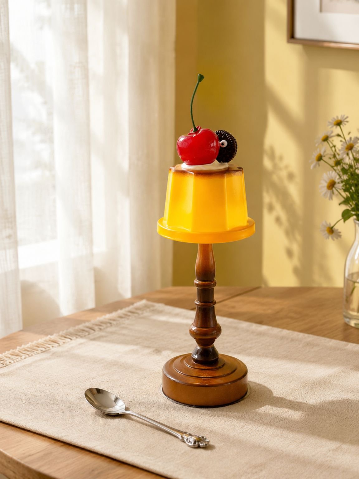 Bedside ambient lamp providing comfortable illumination for reading and sleeping