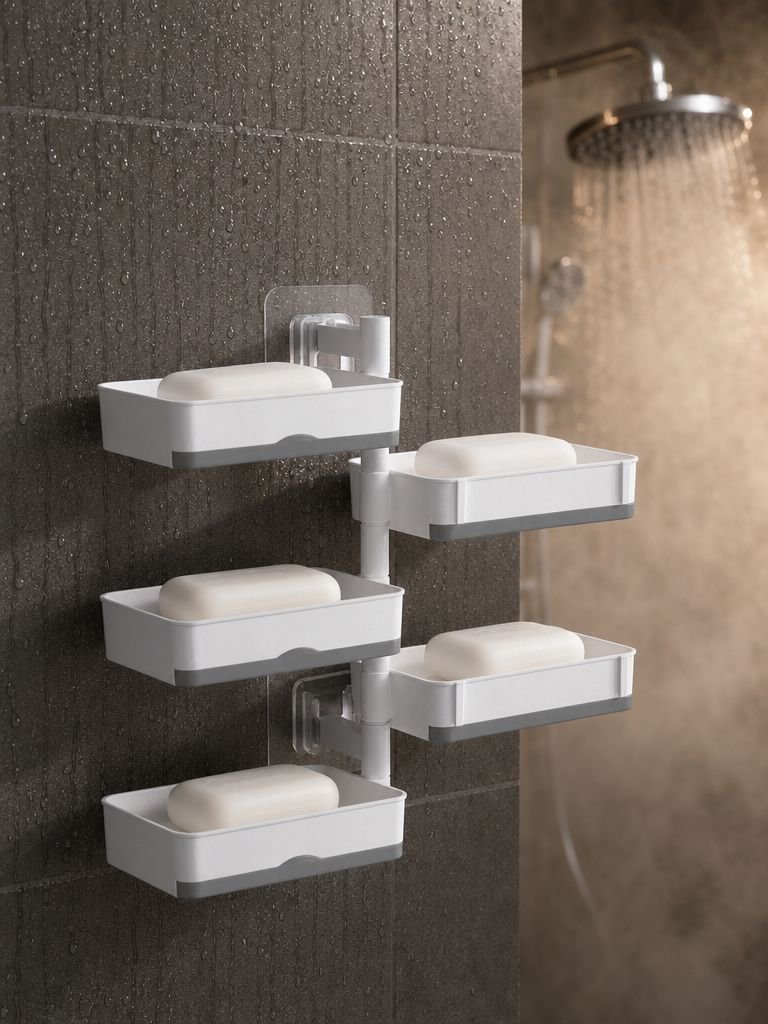 Jabonera de varias capas para baño y aseo