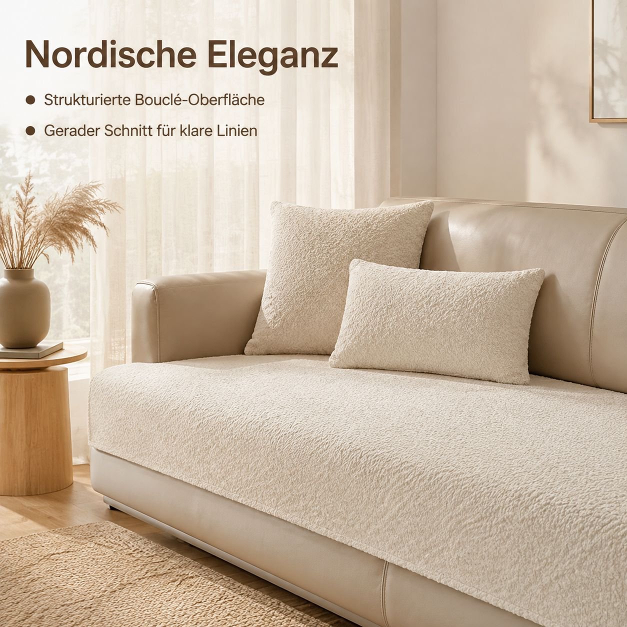 Elegante, rutschfeste Sofaauflage, ganzjährig nutzbar