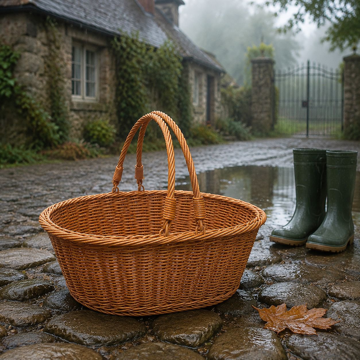 Portable Oval Imitation Rattan Woven Shopping Basket Supermarket Vegetable Basket