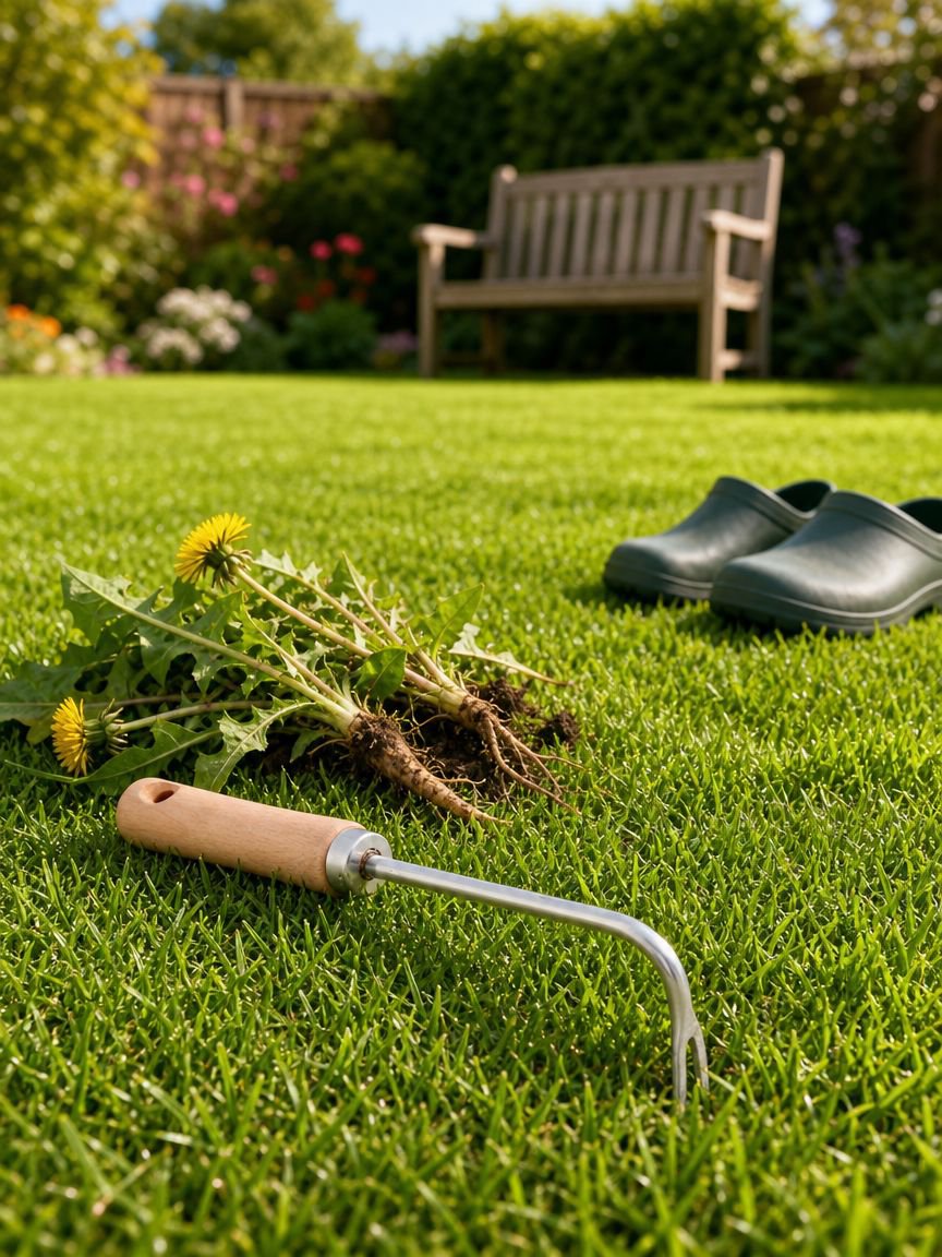 Stainless steel weeding tools for easy garden maintenance