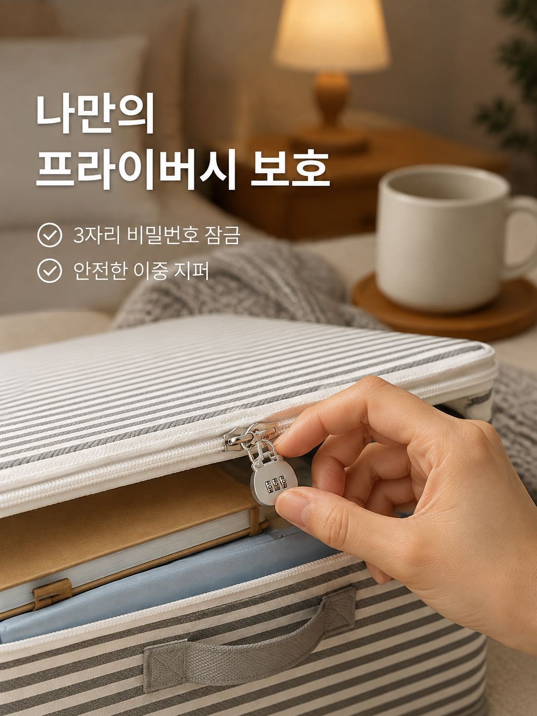 가정용 접이식 비밀번호 수납 정리함