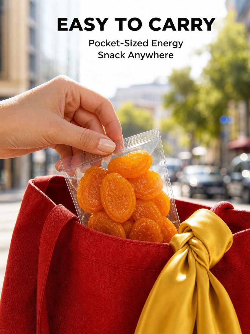 Vegan and guilt-free dried apricots snack