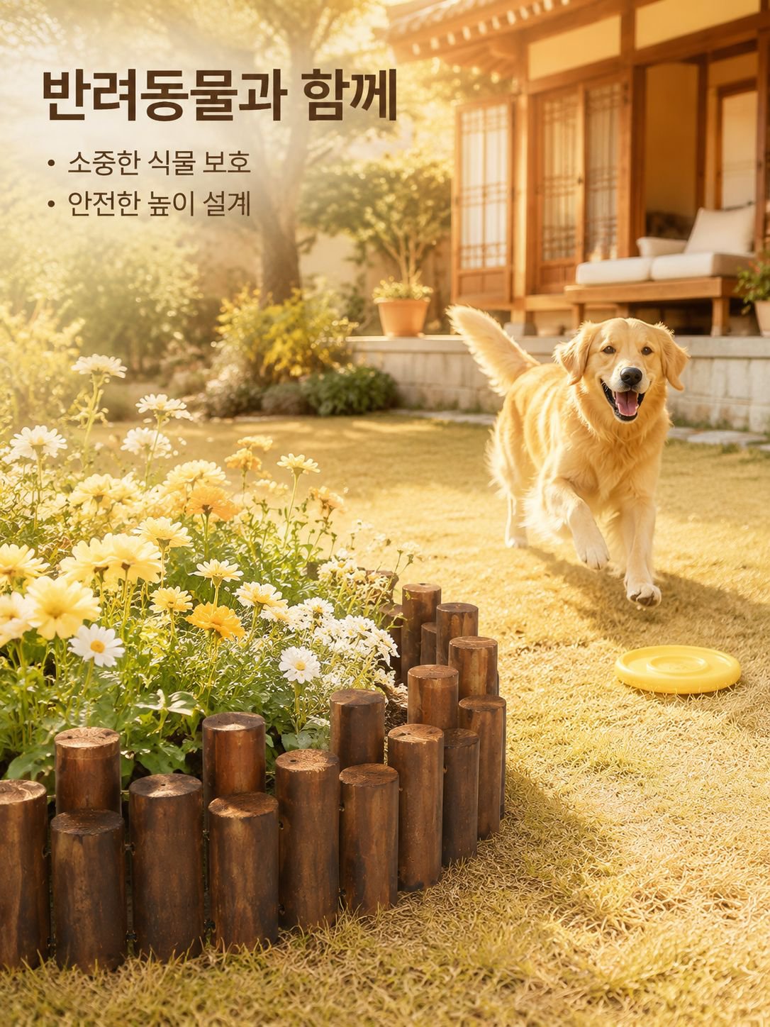 방부 처리된 목재 울타리의 질감