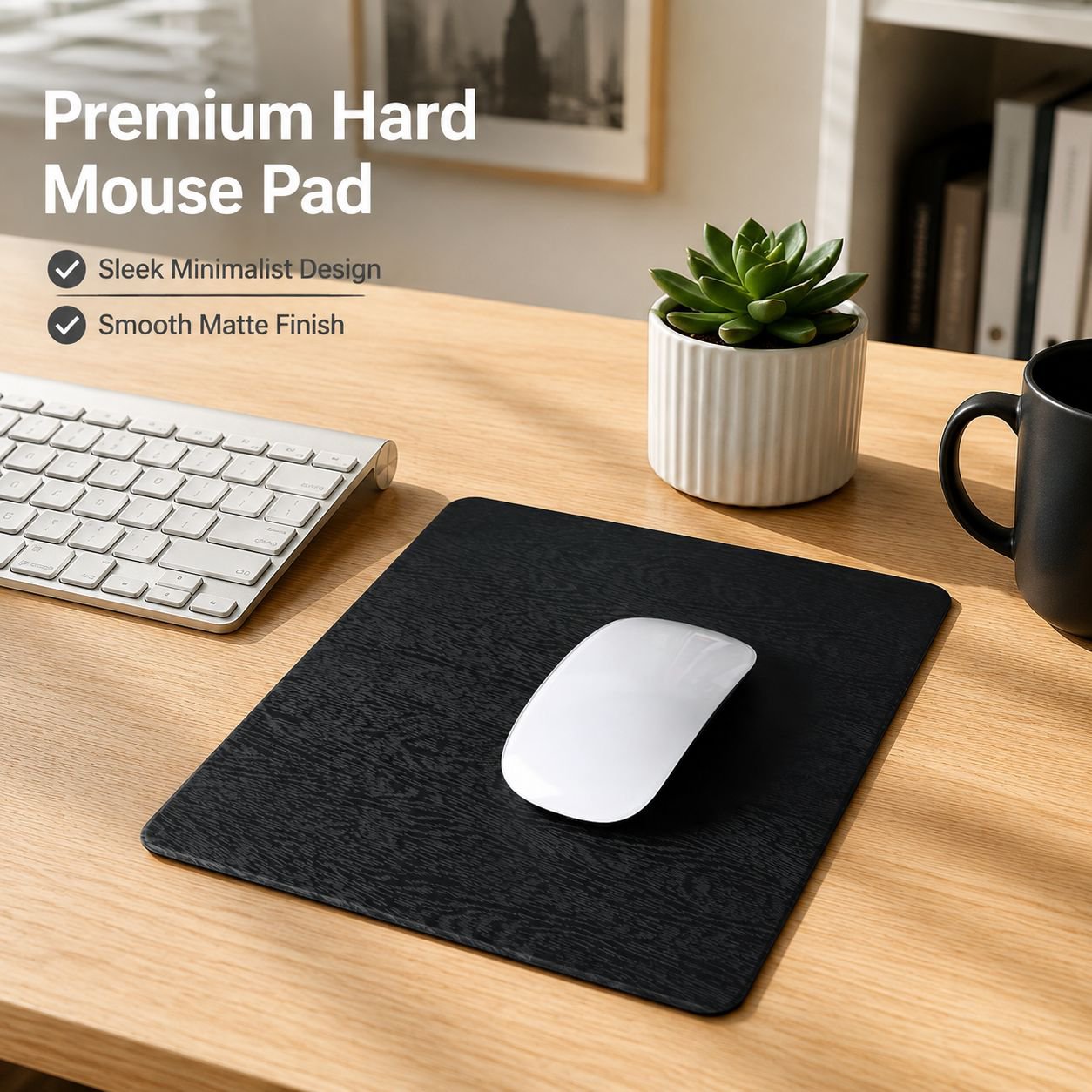 Hard waterproof, stain-resistant and anti-static mouse pad