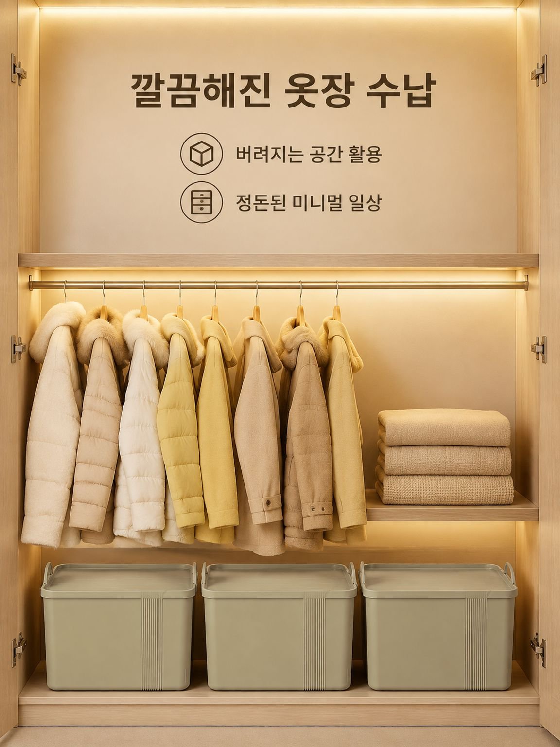뚜껑을 열고 닫는 모습의 잡화 정리함