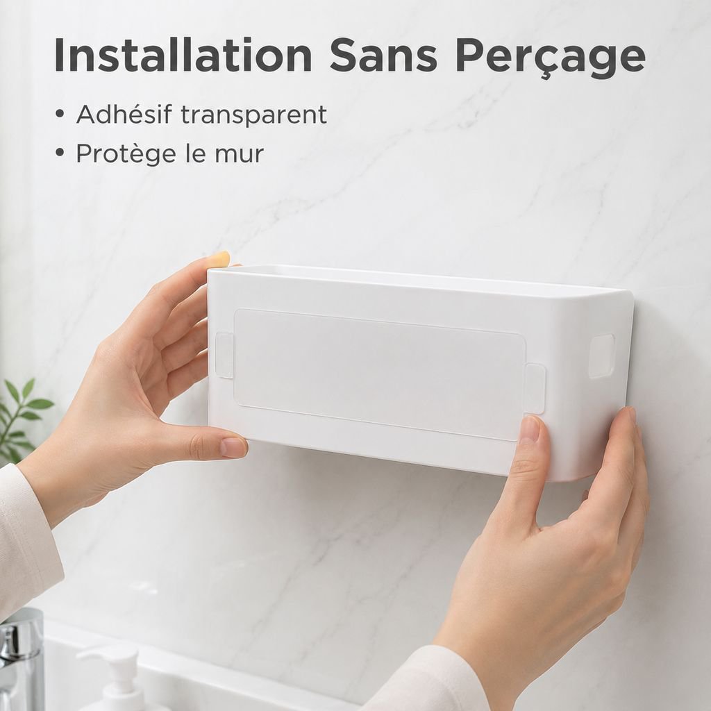 Boîte de rangement murale simple pour salle de bain