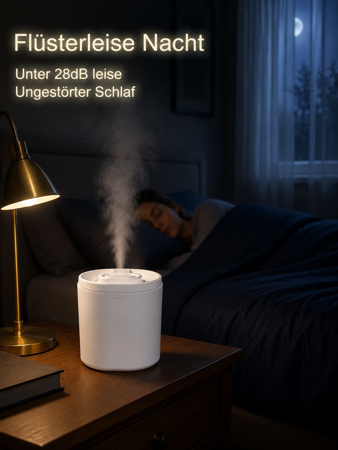6L großer Desktop-Luftbefeuchter mit Stimmungslicht für Zuhause und Büro