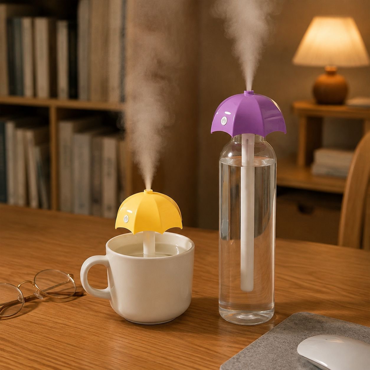 JMU Portable USB Desktop Humidifier, Ultrasonic Atomizing, Mini Wireless Humidifier