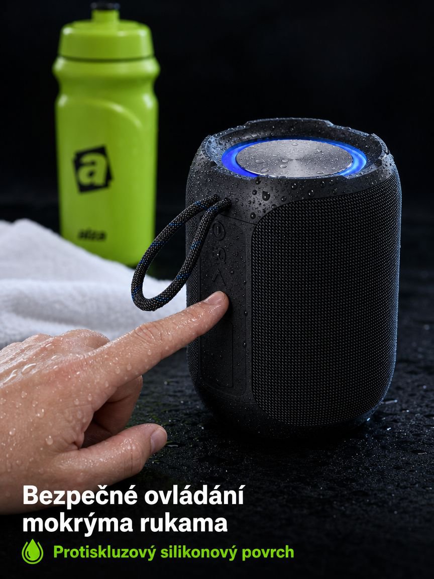 Bluetooth reproduktor použitý u bazénu