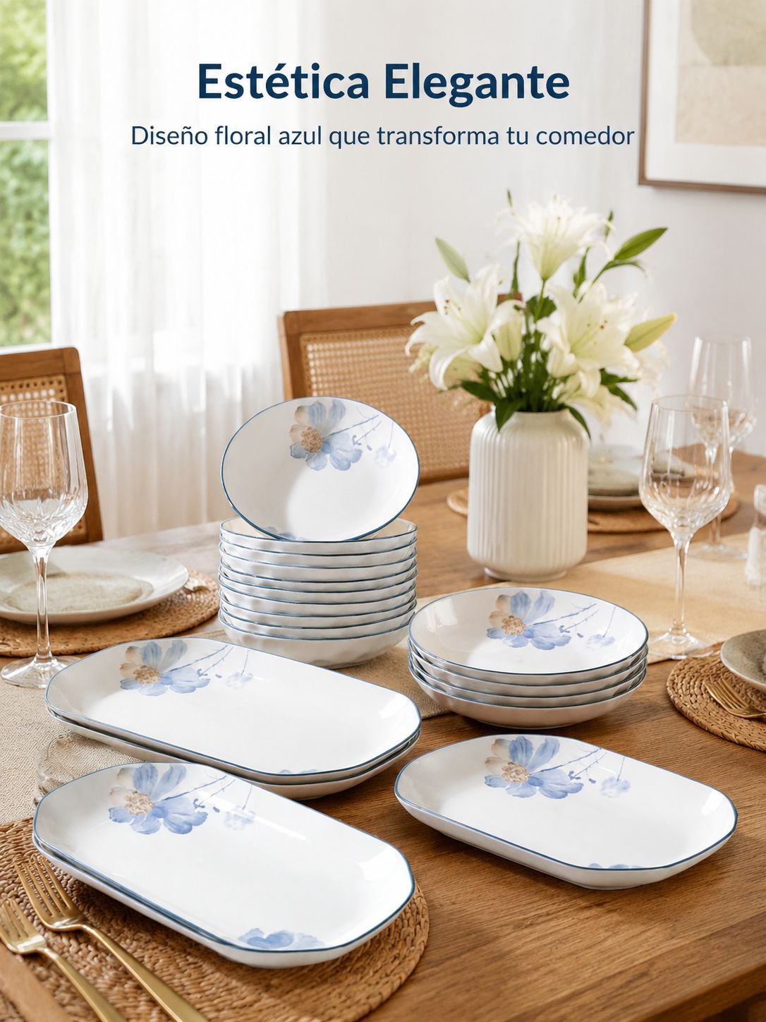 Plato de cerámica con diseño de alta estética para decoración del hogar