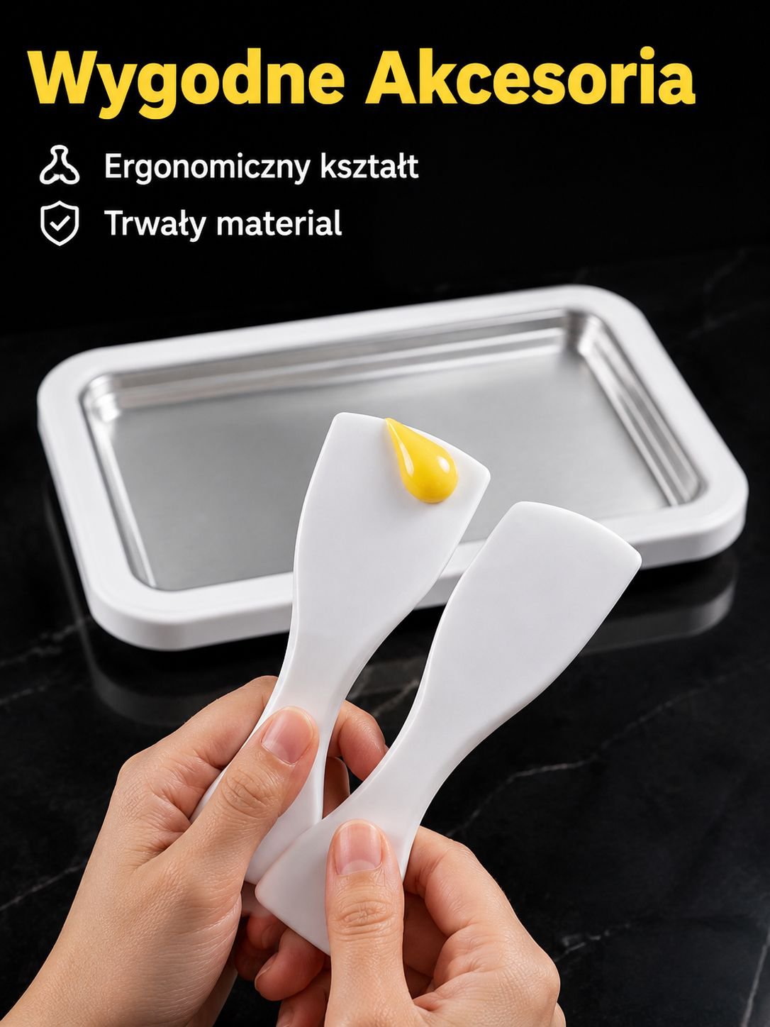 Maszyna do smażonego jogurtu podczas pracy w restauracji