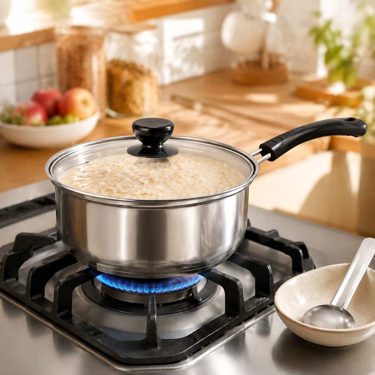 Cazo doméstico de acero inoxidable grueso para leche