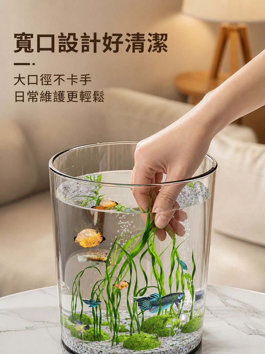 圓形生態魚缸