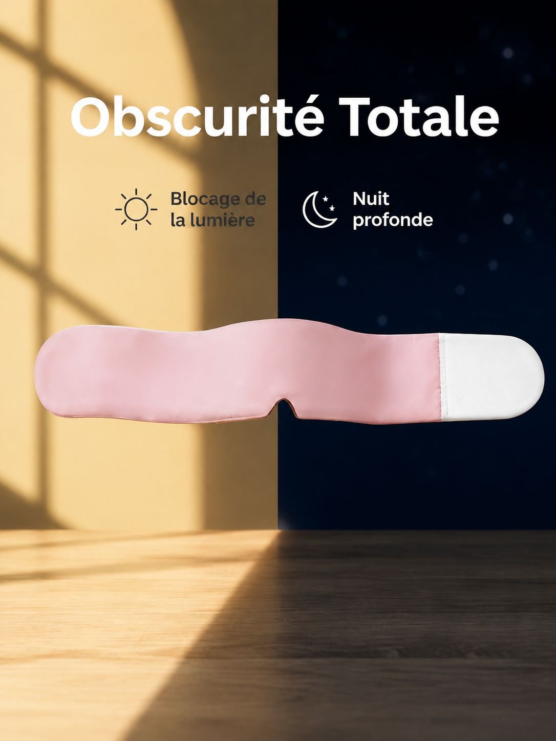 Masque pour les yeux technologique à double occultation, confort et sommeil réparateur