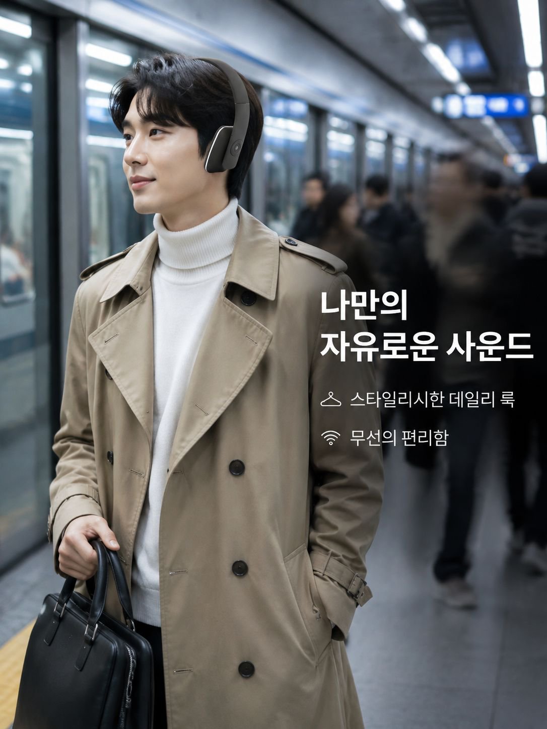 접이식 블루투스 헤드셋 무선 고음질 이어폰
