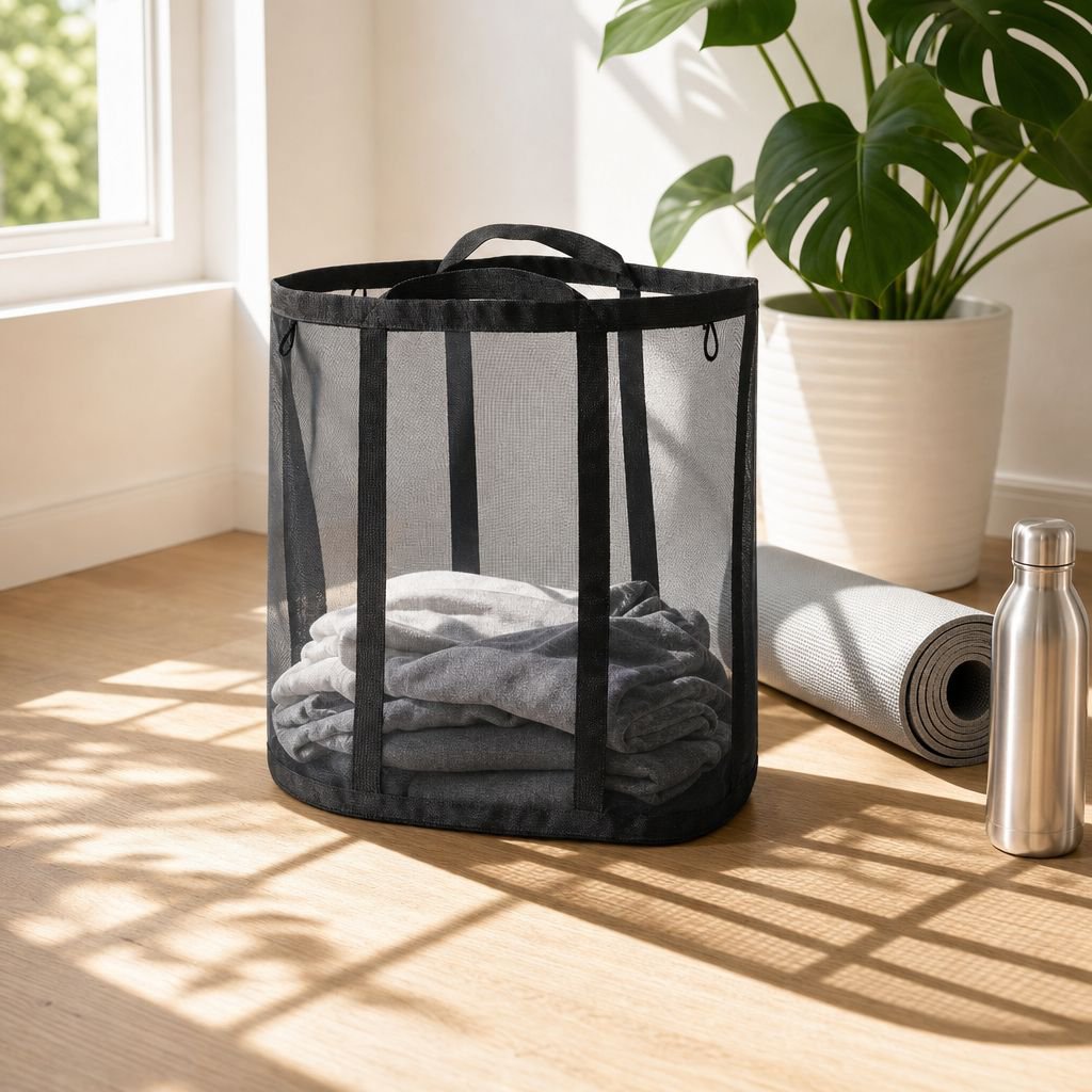 Foldable large capacity bathroom laundry basket for dirty clothes