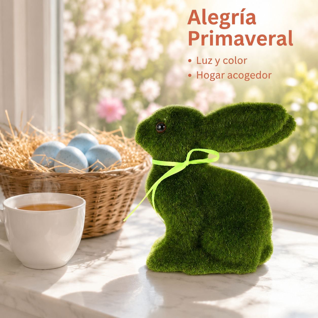 Conejito de felpa decorativo para Pascua