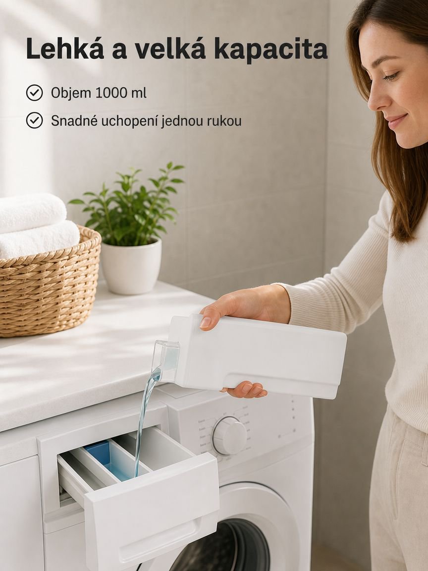 Láhev na dávkování tekutin Prací prostředek Skladovací láhev do prádelny 1000ml velká kapacita